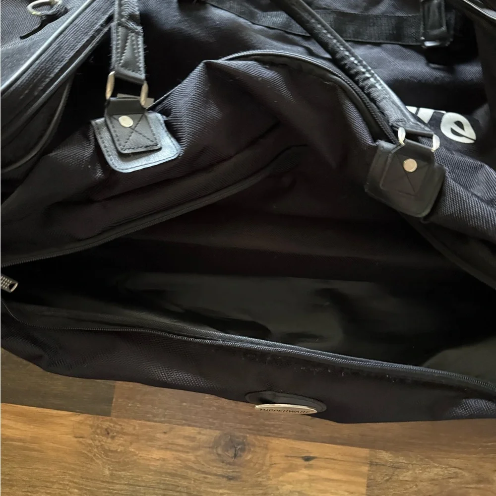 Tupperware Black Duffel Bag with Multicolor 'home' Logo